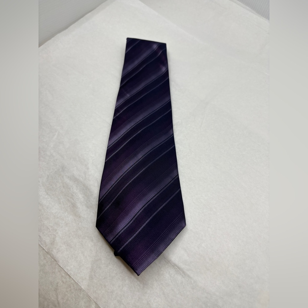 Men’s Tie Claiborne Crazy Horse 100% Silk Stain Resistance Purple